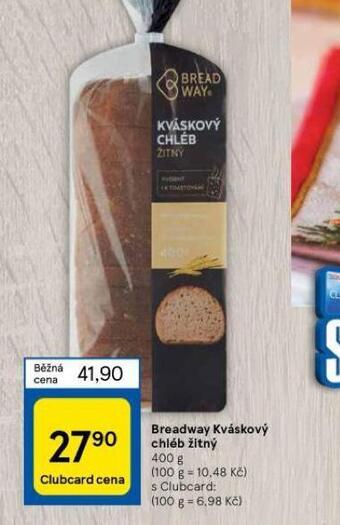 Tesco Breadway kváskový chléb žitný nabídka