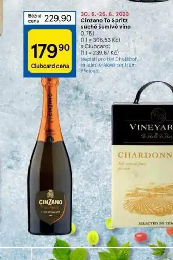 Tesco Cinzano to spritz suché šumiví víno nabídka