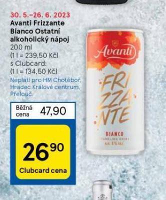 Tesco Avanti frizzante bianco nabídka
