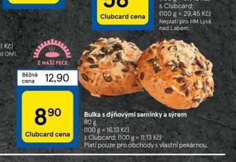 Tesco Bulka s dýňovými semínky a sýrem nabídka