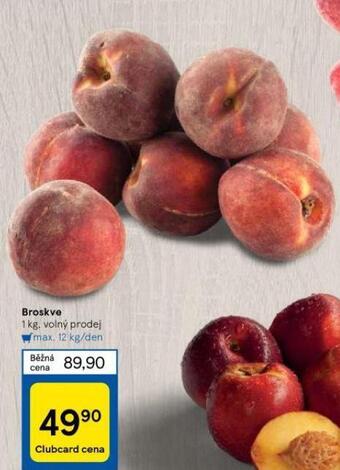 Tesco Broskve nabídka