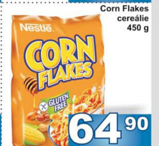 Jip Corn Flakes cereálie nabídka