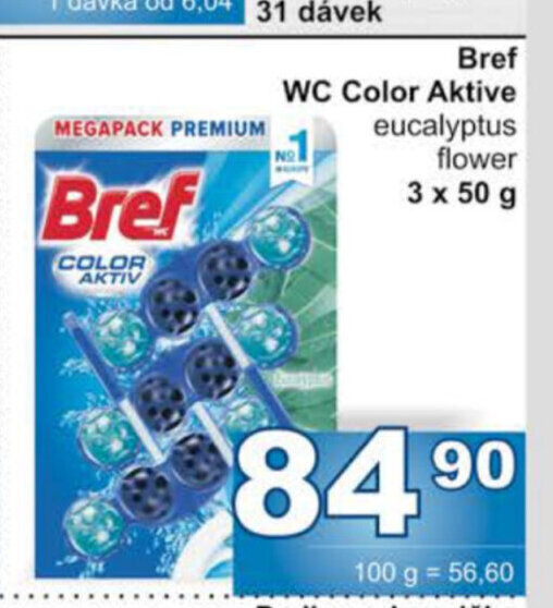 Jip Bref WC Color Aktive eucalyptus flower 3 x 50 g nabídka