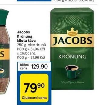 Tesco Jacobs krönung mletá káva nabídka