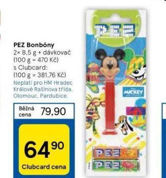 Tesco Pez bonbóny nabídka