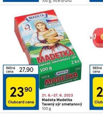 Tesco Madeta madetka tavený sýr smetanový nabídka