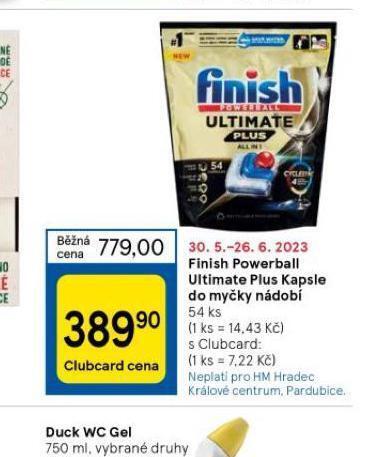 Tesco Finish powerball ultimate plus kapsle nabídka