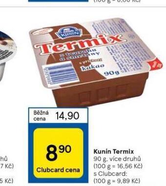 Tesco Kunín termix nabídka
