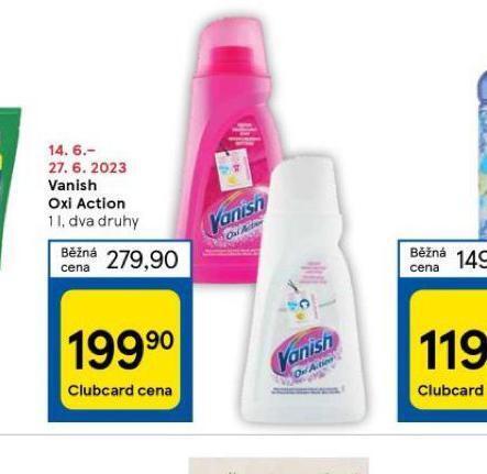 Tesco Vanish oxi action nabídka