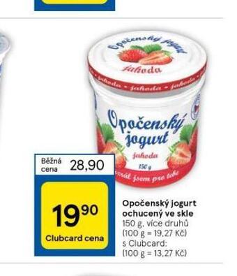 Tesco Opočenský jogurt ochucený ve skle nabídka