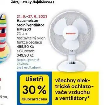 Tesco Stolní ventilátor nabídka