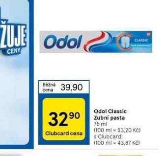 Tesco Odol classic zubní pasta nabídka