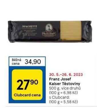 Tesco Franz josef kaiser těstoviny nabídka