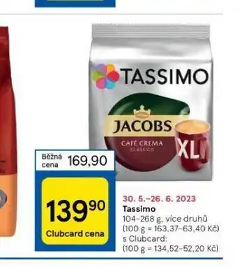 Tesco Tassimo kapsle nabídka