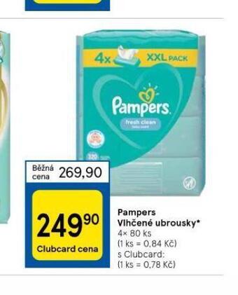Tesco Pampers dětské vlhčené ubrousky nabídka
