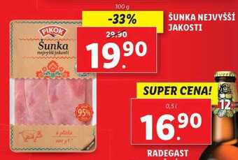 Lidl Šunka nejvyšší jakosti, 100 g nabídka