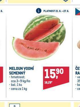 Makro Meloun vodní nabídka