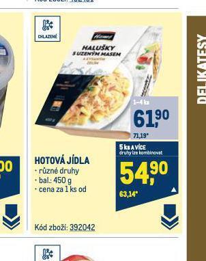Makro Hotová jídla nabídka