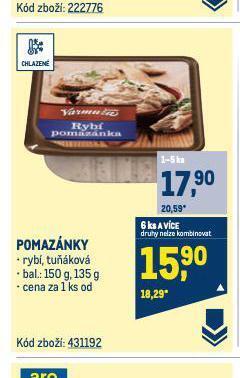 Makro Pomazánky nabídka