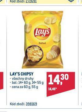 Makro Lay's chipsy nabídka