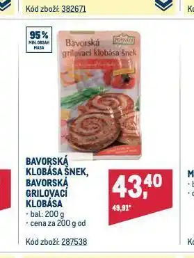 Makro Bavorská klobása šnek nabídka