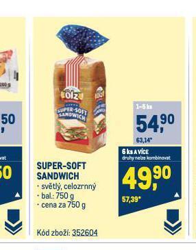 Makro Super-soft sandwich nabídka