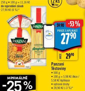 Albert Panzani těstoviny nabídka