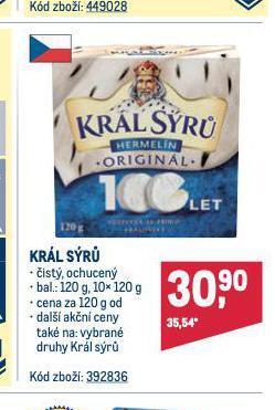 Makro Král sýrů nabídka