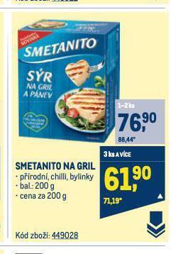 Makro Smetanito na gril nabídka