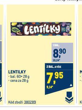 Makro Lentilky nabídka