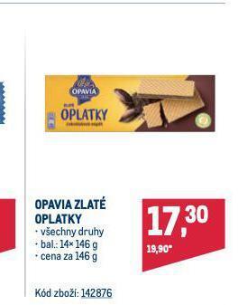 Makro Opavia zlaté oplatky nabídka