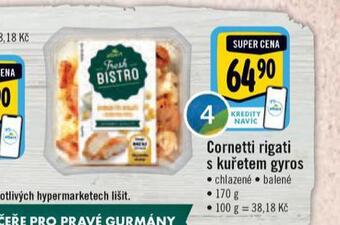 Albert Cornetti rigati s kuřetem gyros nabídka