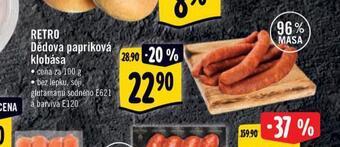 Retro dědova papriková klobása