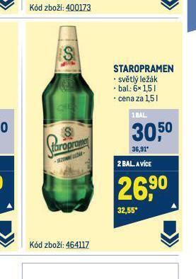 Makro Pivo staropramen nabídka