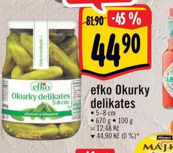 Albert Efko okurky delikates nabídka