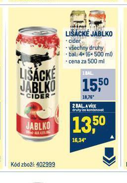 Makro Lišácké jablko nabídka