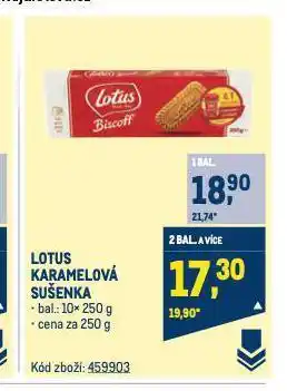 Makro Lotus karamelové sušenky nabídka