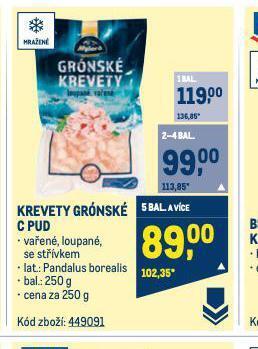 Makro Krevety grónské nabídka