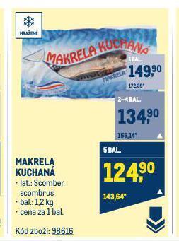 Makro Makrela kuchaná nabídka