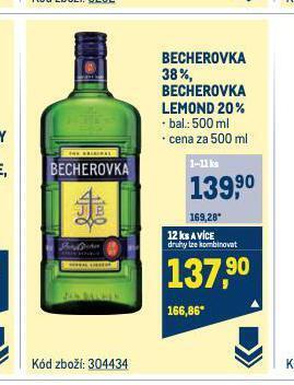 Makro Becherovka nabídka
