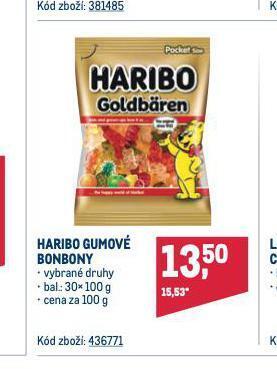 Makro Haribo gumové bonbony nabídka