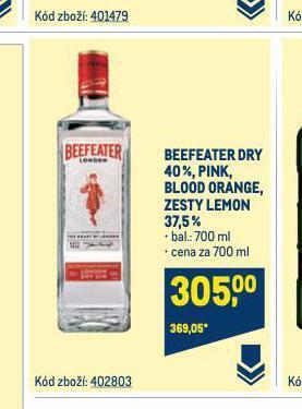 Makro Beefeater gin nabídka