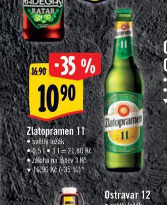 Albert Pivo zlatopramen 11 nabídka