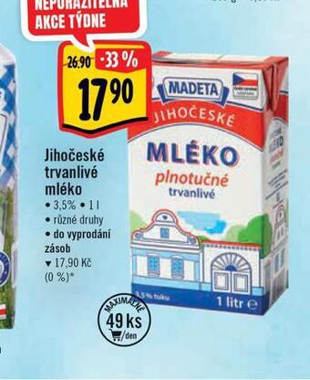 Albert Trvanlivé mléko 3,5% nabídka
