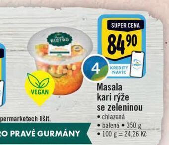 Albert Masala kari rýže se zeleninou nabídka
