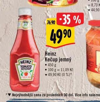 Albert Heinz kečup jemný nabídka