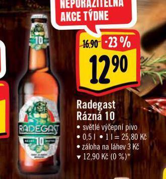 Albert Pivo radegast nabídka