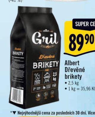 Albert Dřevěné brikety nabídka