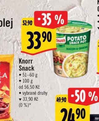Albert Knorr snack nabídka