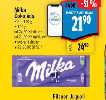 Albert Milka čokoláda nabídka